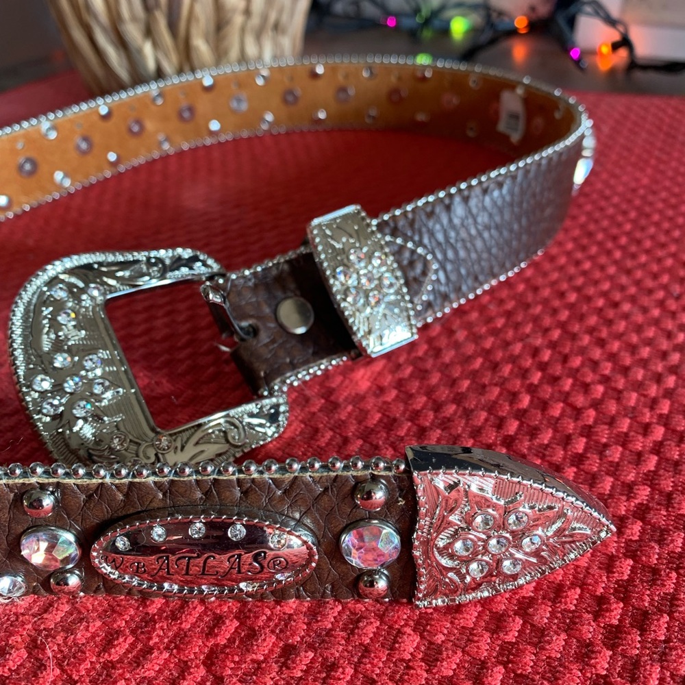 Bling Bling!! XS/s leather belt